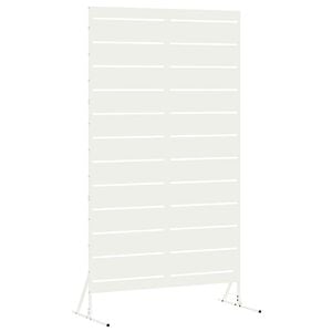 vidaXL Privātuma ekrāns 100 x 50 x 180 cm Tērauds Balts