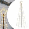 vidaXL LED Ziemassvētku eglīte ar dūrītēm 220 LED siltā baltā 180 cm (tikai AU)