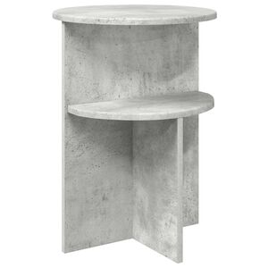 vidaXL Sānu galds Betona pelēks &Oslash; 39,5 x 55 cm Inženierijas koks