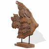 vidaXL zivs skulptūra, tīkkoks, 40x12x57 cm