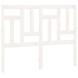 vidaXL gultas galvgalis, balts, 145,5x4x100 cm, priedes masīvkoks