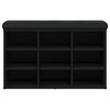 vidaXL apavu skapītis, melns, 82x32x50 cm, inženierijas koks