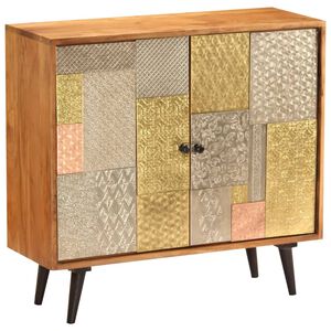vidaXL kumode, 80x30x75 cm, akācijas masīvkoks