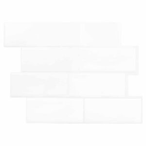 vidaXL Metro flīze 10 gab. Balts 29 x 21 cm Poliuretāns un PET