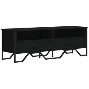 vidaXL TV skapītis, melns, 122x34x41 cm, inženierijas koks