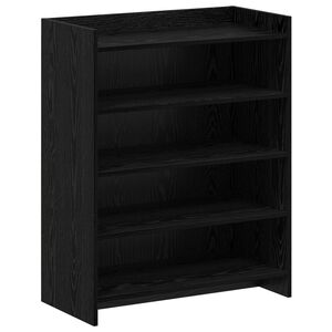 vidaXL Apavu skapis Melns ozols 73,5 x 36 x 92 cm Inženierijas koks