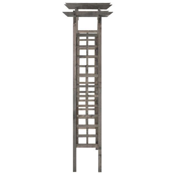 vidaXL &scaron;paleru arka/pergola, 150x50x210 cm, pelēka, impregnēta priede