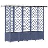 vidaXL Pacelta gulta ar treliem un jumtu Pelēka 202 x 40 x 136 cm PP