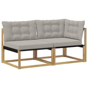 vidaXL Sekcionālā dīvāna vienības ar spilvenu Balts 162,5 x 83 x 73 cm