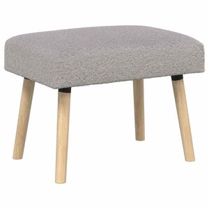 vidaXL sols Vienkrāsains Gai&scaron;i pelēka 60 x 40 x 45 cm Boucl&eacute;