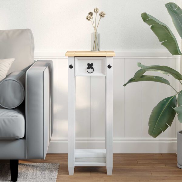 vidaXL Augu statīvs Balts 30 x 30 x 73 cm Ciets priedes koks