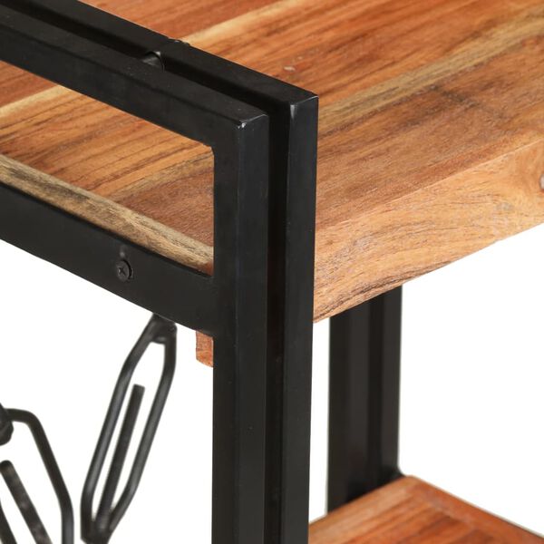 vidaXL grāmatu plaukts, 3 līmeņi, 60x30x80 cm, akācijas masīvkoks