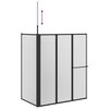 vidaXL Dušas aizslietnis Cits Melna 120 x 70 x 137 cm Alumīnijs