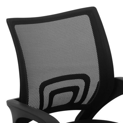 vidaXL konsoles biroja krēsls, melns tīklveida audums
