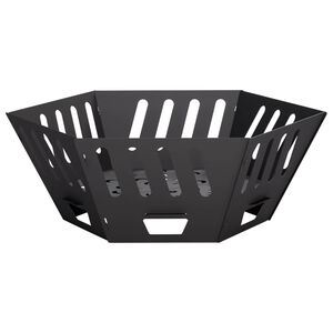 vidaXL Uguns bedre Melns 60 x 60 x 23 cm Tērauds