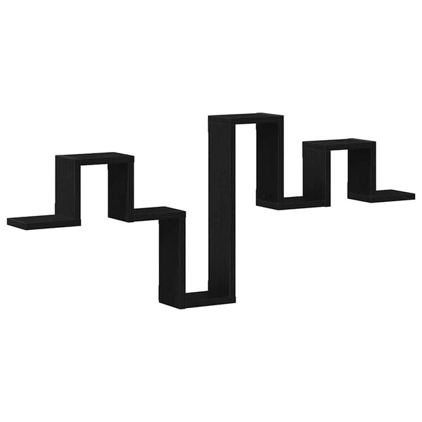 vidaXL Sienas plaukts Melns ozols 104.5 x 10 x 43 cm Inženierijas koks