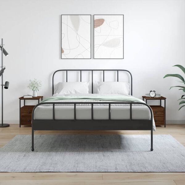 vidaXL naktsskapī&scaron;i, 2 gab., 40x35x50 cm, inženierijas koks, ozolkoka