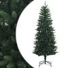 vidaXL Artificial Hinged Christmas Tree 120 cm PE un PVC Zaļa