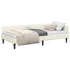 vidaXL Stūra gultas rāmis Krēmkrāsa 90 cm x 200 cm Samts