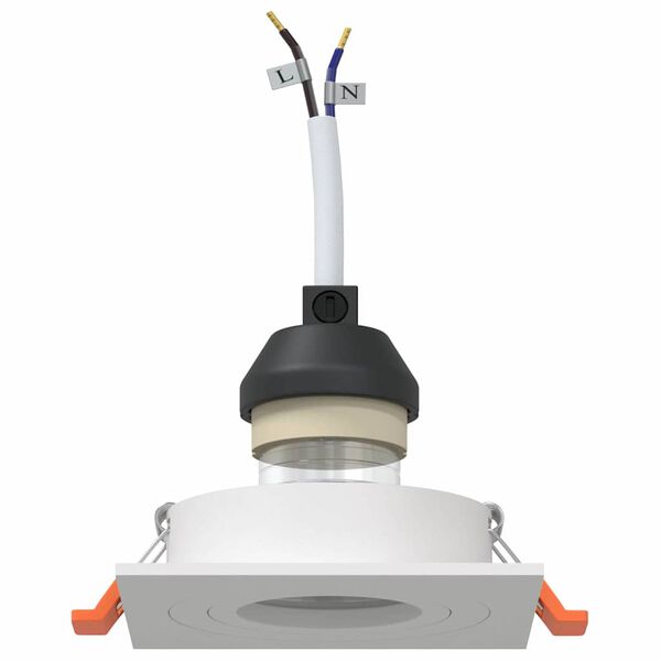 vidaXL Prožektors 12 pcs Balts 9 x 9 x 2 cm Alumīnijs