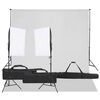 vidaXL fotostudijas komplekts, gaismas un fons