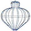 vidaXL Ziemassvētku fināla gaisma 192 LED Zils &Oslash; 45 x 40 cm