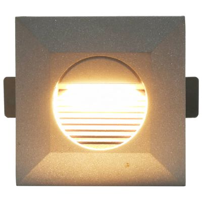 vidaXL āra sienas LED lampas, 6 gab., 5 W, sudraba, kvadrāta