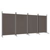 vidaXL 4-paneļu istabas aizslietnis, 346x180 cm, antracītpelēks audums