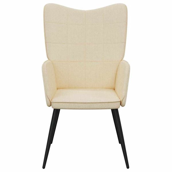 vidaXL atpūtas krēsls, krēmkrāsas audums