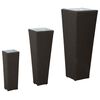 vidaXL Āra komplekts 3 gab. Melna 30 x 30 x 80 cm Metāls