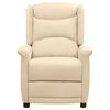 vidaXL elektrisks atpūtas krēsls, atgāžams, krēmkrāsas audums