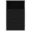 vidaXL naktsskapītis, melns, inženierijas koks