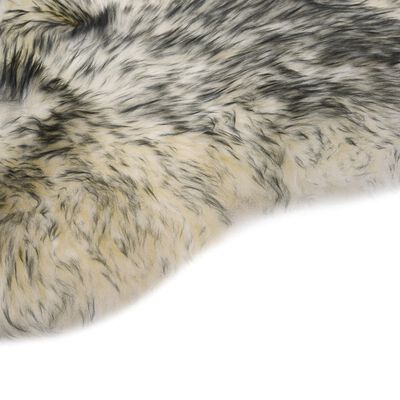 vidaXL aitādas paklājs, 60x180 cm, tumši pelēks un balts