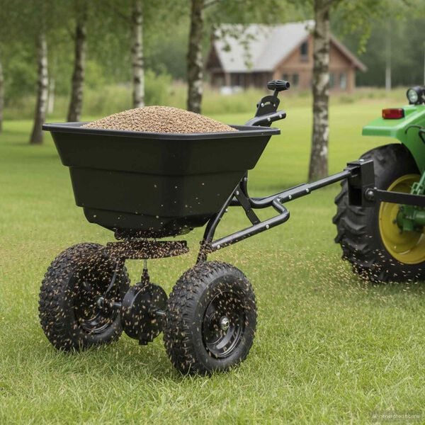 vidaXL Izsēvējs Melns 53 x 108 x 74 cm PVC un tērauds