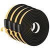 vidaXL Pa&scaron;līpo&scaron;a putas lente 4 pcs Melns 20mm x 5m CR putuplasts