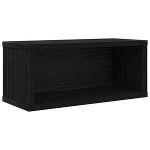 vidaXL CD uzglabā&scaron;anas plaukts Melns ozols 40 x 17 x 17 cm