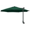 vidaXL Dārza parasols Zaļš un melns 248 x 248 x 148 cm