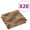 vidaXL Grīdas paklājs 20 pcs Brūna 50 x 50 cm PP