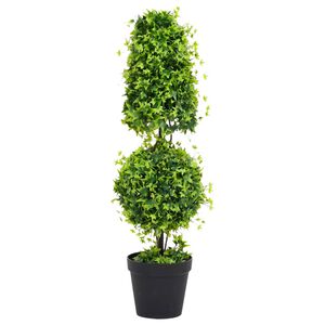 vidaXL mākslīgais buksis ar podiņu, zaļ&scaron;, 100 cm