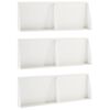 vidaXL Aizturo&scaron;ā siena 6 gab. 60 x 12 x 50 cm Tērauds Balts