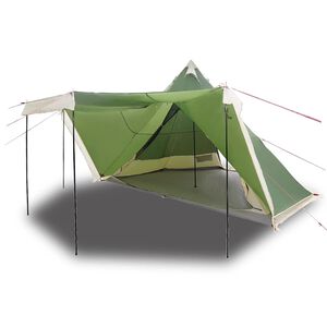 vidaXL ģimenes telts, tipi, 8 personām, zaļa, ūdensnecaurlaidīga