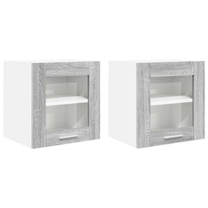 vidaXL Piekarams skapītis 2 pcs Pelēks Sonoma 40 x 31 x 40 cm