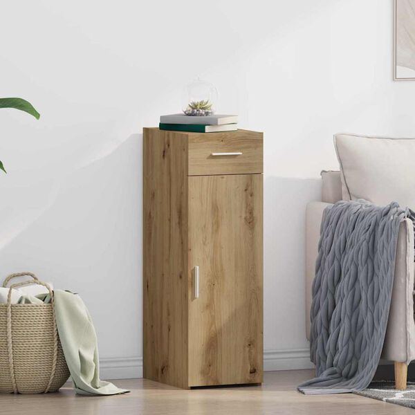 vidaXL Puse ar atvilktni Artisānā ozols 30 x 42,5 x 93 cm