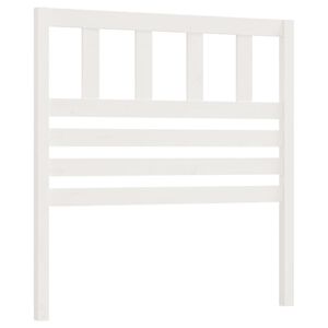 vidaXL gultas galvgalis, balts, 81x4x100 cm, priedes masīvkoks