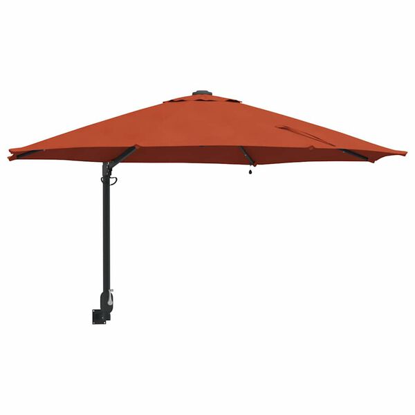 vidaXL Dārza parasols Sarkans un Melns 248 x 248 x 148 cm