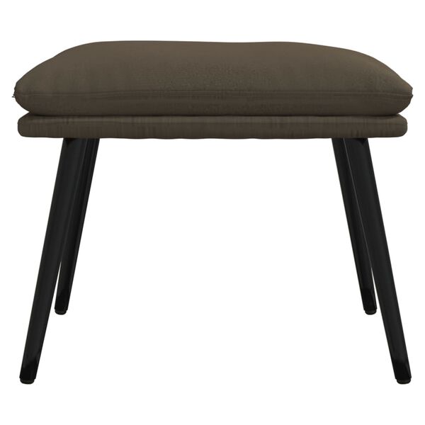 vidaXL kājsoliņ&scaron;, 45x30x35 cm, tum&scaron;i pelēks mikro&scaron;ķiedras audums