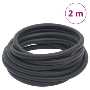 vidaXL hibrīda gaisa &scaron;ļūtene, melna, 0,6", 2 m, gumija un PVC