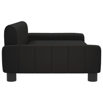vidaXL bērnu dīvāns, melns, 90x53x30 cm, mākslīgā āda