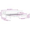 vidaXL Izvelkamais dienas gultas Vaks brūns 203.5 x 164 x 66 cm