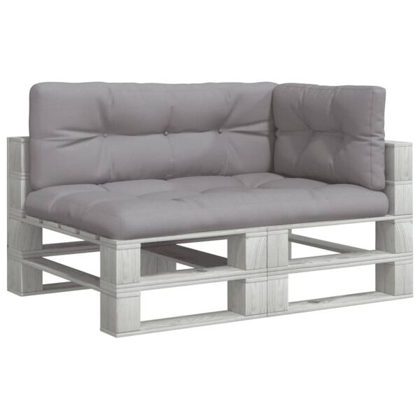 vidaXL pale&scaron;u spilveni, 3 gab., audums, pelēks